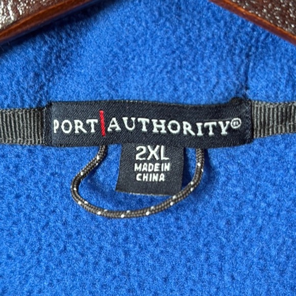 Graphic Garden Nursery Embroidered 2XL Blue Fleece Winter Vest Zip Up Unisex - Picture 3 of 5